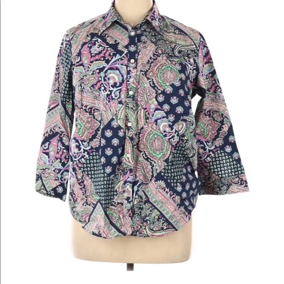 Lauren Ralph Lauren Tops - Lauren Ralph Lauren Button down blouse 1X